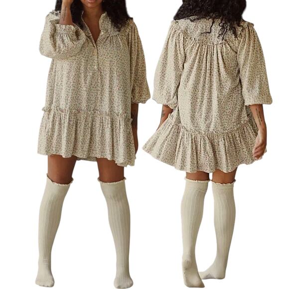 Doen Dresses & Skirts - Doen Women’s 'Caton' Morning Glory Floral Mini Nightgown White Est X-Small Small